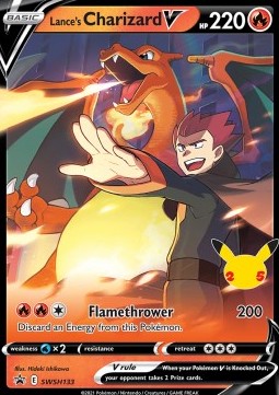 Lance's Charizard V SWSH133 – Black Star Promo – Engelsk – Pokemon kort