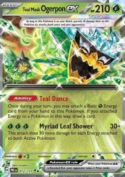 Teal Mask Ogerpon ex 012 Prismatic Evolutions - Double Rare