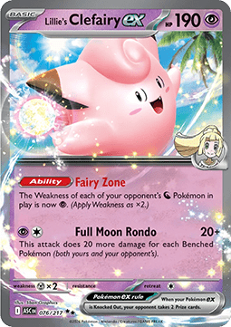 Lillie's Clefairy ex 076 Ascended Heroes - Double Rare