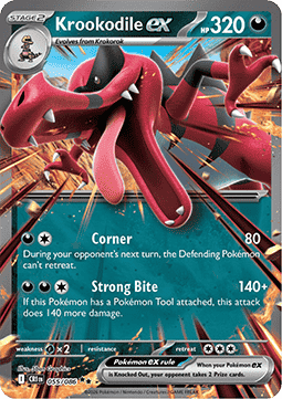Krookodile ex 055 Chaos Rising - Double Rare