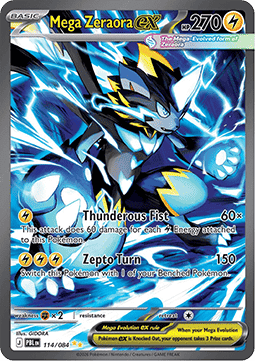 Mega Zeraora ex 114 Pitch Black