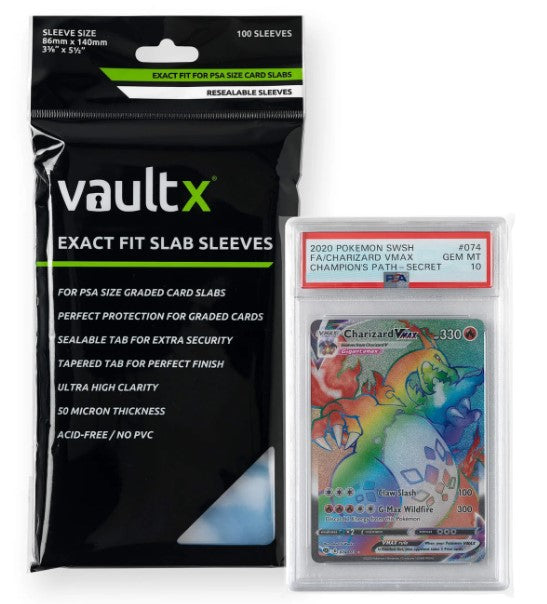Exact Fit Slab Sleeves PSA – Vault X (100 stk.)