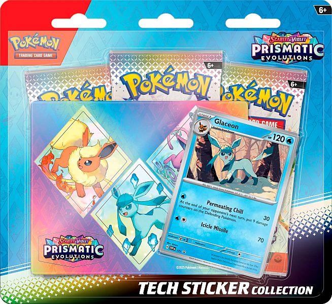Prismatic Evolutions Glaceon Tech Sticker Collection
