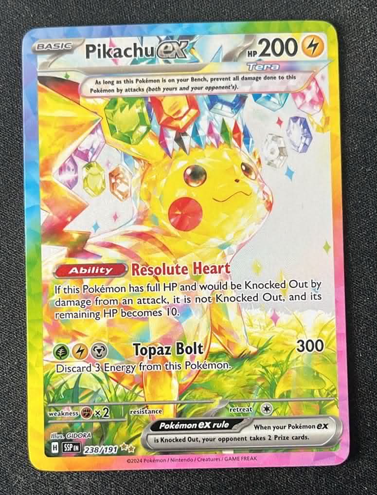 Pikachu ex 238 Surging Sparks - Special Illustration Rare - tjek billeder