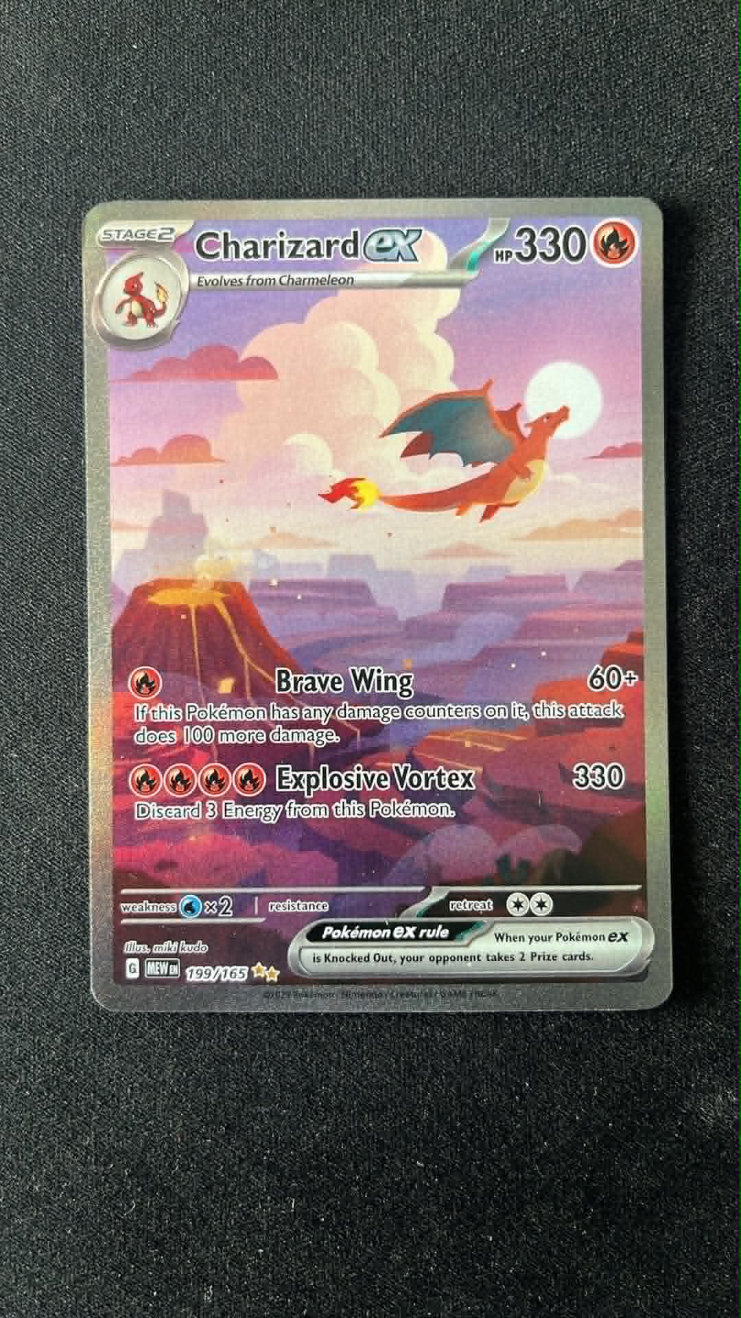 Charizard ex (MEW 199) Stand: Excellent - Tjek billeder.