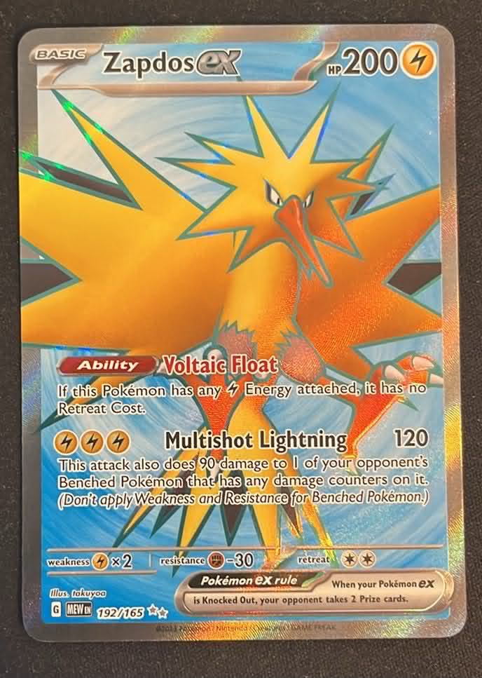 Zapdos ex — 151 (MEW) 192 - Tjek billeder