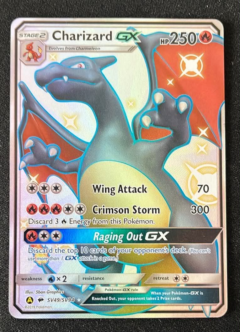 Charizard GX – Hidden Fates SV49 - Stand: Excellent - Tjek billeder