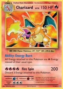 Charizard 011 Evolutions - Reverse Holo