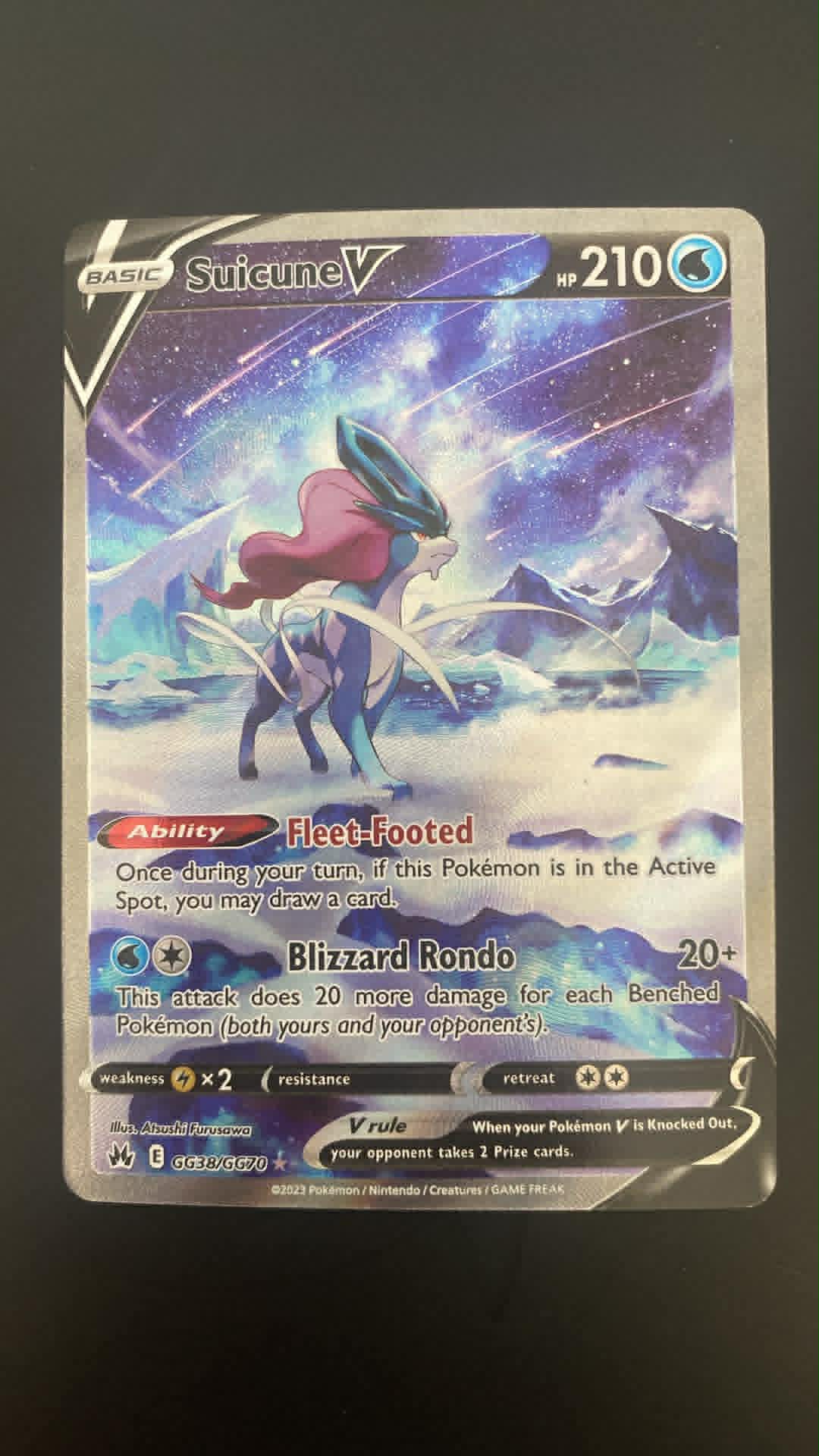 Suicune V – Crown Zenith Galarian Gallery (CRZ GG38) - OC