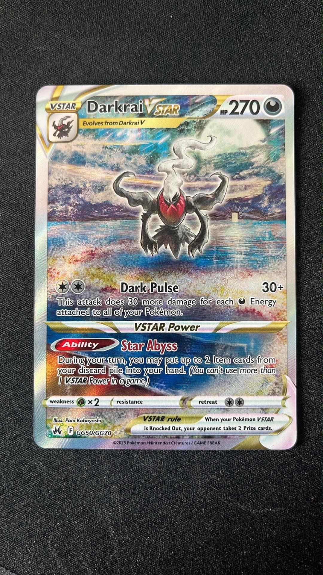 Darkrai VSTAR GG50 Crown Zenith - Special Illustration Rare - Tjek Billeder