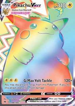 Pikachu VMAX 188 Vivid Voltage - Secret Rare - Near Mint (Se billeder af det konkrete kort)