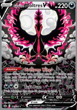 Galarian Moltres V 177/198 Chilling Reign – Engelsk - Tjek billeder