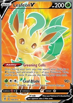 Leafeon V EVS 166 Evolving Skies