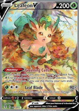 Leafeon V 167 Evolving Skies - Near Mint (Se billeder af det konkrete kort)