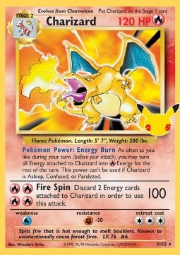 Charizard 4 Celebrations - Near Mint (Se billeder af det konkrete kort)