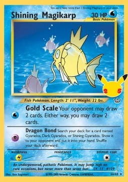 Shining Magikarp Celebrations 66 (Se billeder af det konkrete kort)