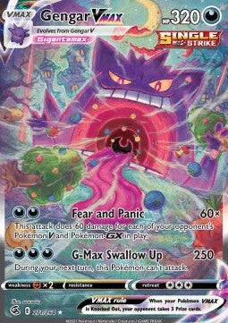 Gengar VMAX FST 271 Fusion Strike - Near Mint (Se billeder af det konkrete kort)