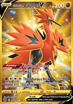 Galarian Zapdos V – Pokémon Brilliant Stars 182