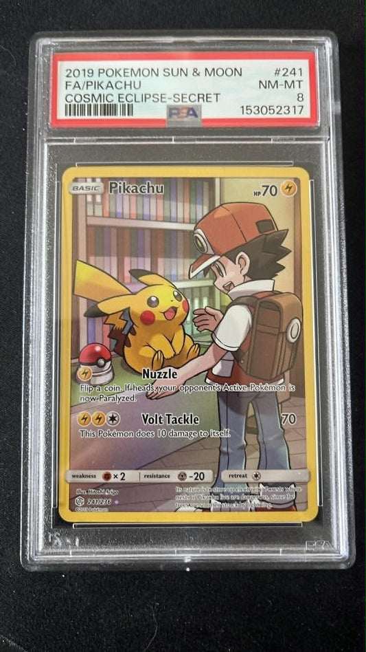 Pikachu 241/236 - Cosmic Eclipse - PSA 8