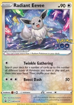 Radiant Eevee SWSH 230 SWSH Black Star Promos