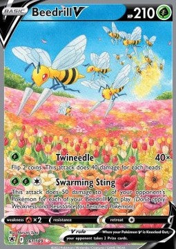 Beedrill V 161 Astral Radiance - Near Mint (Se billeder af det konkrete kort)