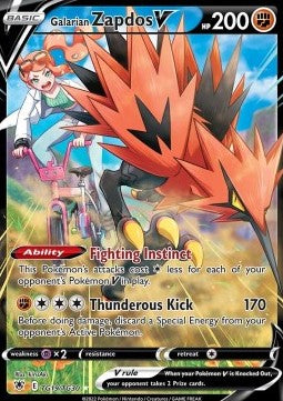 Galarian Zapdos V TG19 Astral Radiance
