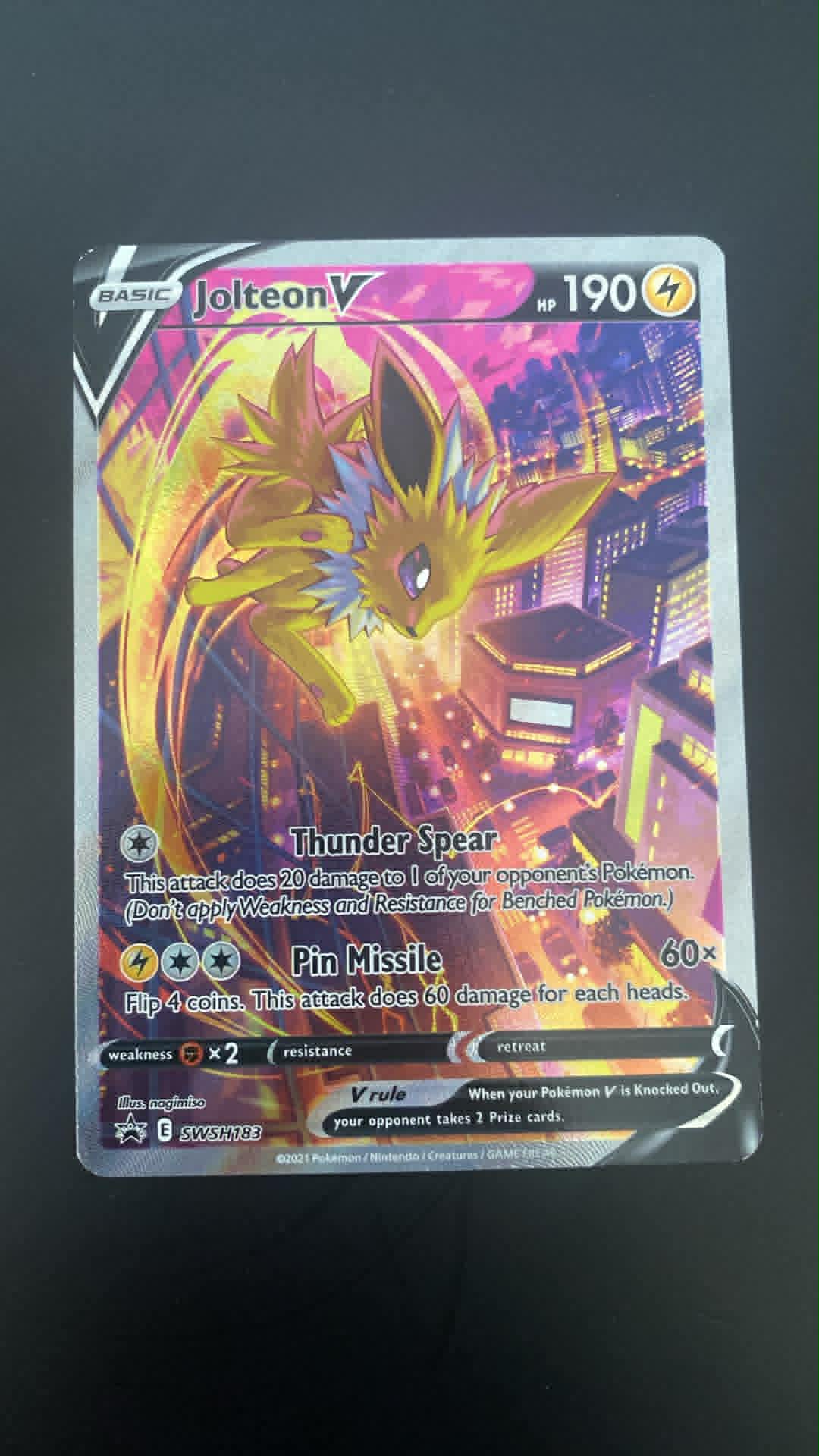 Jolteon V – Secret Rare (SWSH 183) – Sword & Shield Promos
