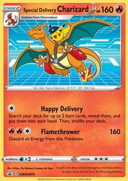 Special Delivery Charizard – Sword & Shield Promo 075 Stand: Excellent - tjek billeder