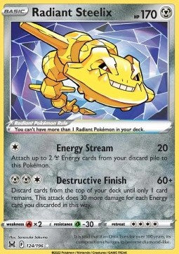 Radiant Steelix 124 Lost Origin - Radiant Rare