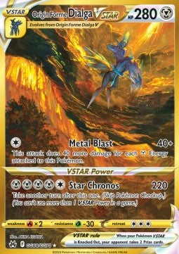 Origin Forme Dialga VSTAR Crown Zenith GG68 (Se billeder af det konkrete kort)