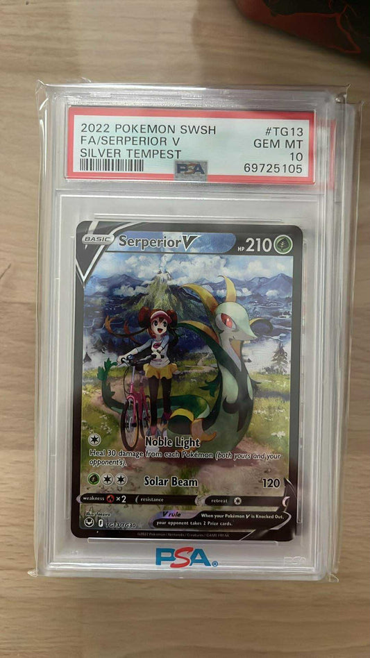 Serperior V – TG13/TG30 – Silver Tempest Trainer Gallery – PSA 10 – Pokémon TCG