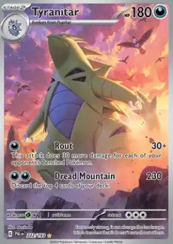 Tyranitar (PAL 222) Paldea Evolved - Excellent - Tjek Billeder
