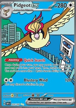 Pidgeot ex – 225/197 Special Illustration Rare (OBF)
