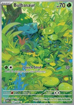 Bulbasaur 166/165 151 - Illustration Rare - Engelsk - Pokemon kort - Tjek Billeder