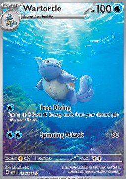 Wartortle – 151 171 (Illustration Rare) - Printline bagpå. - Tjek billeder