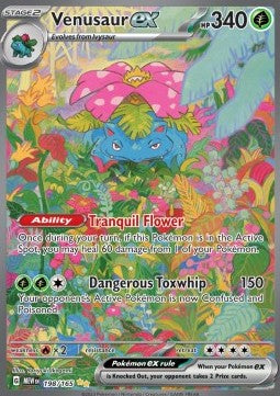 Venusaur ex 198 151 - Near Mint (Se billeder af det konkrete kort)