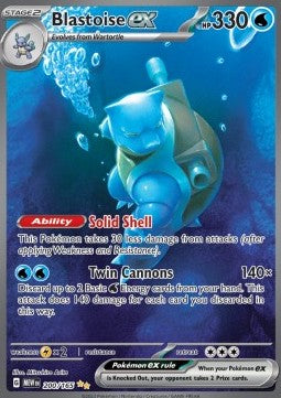 Blastoise ex – 151 200 - Near-Mint - Tjek billeder