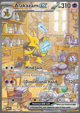 Alakazam ex (MEW 201) 151 - Near Mint (Se billeder af det konkrete kort)