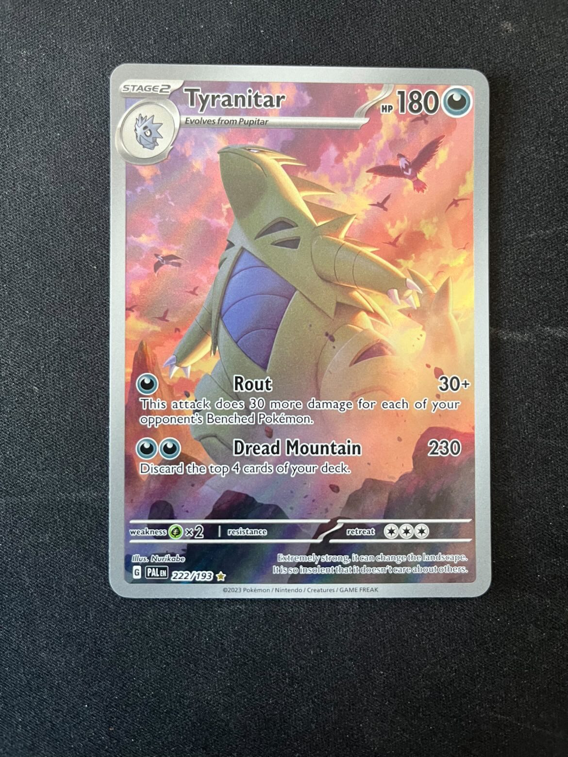 Tyranitar (PAL 222) Paldea Evolved - Excellent - Tjek Billeder