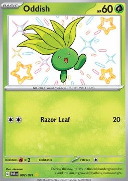 Oddish 092 Paldean Fates - Shiny Rare