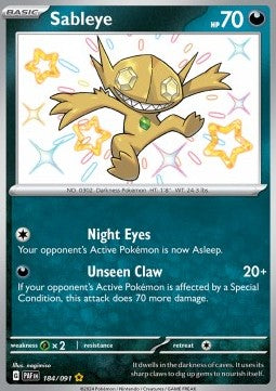 Sableye 184 Paldean Fates - Shiny Rare