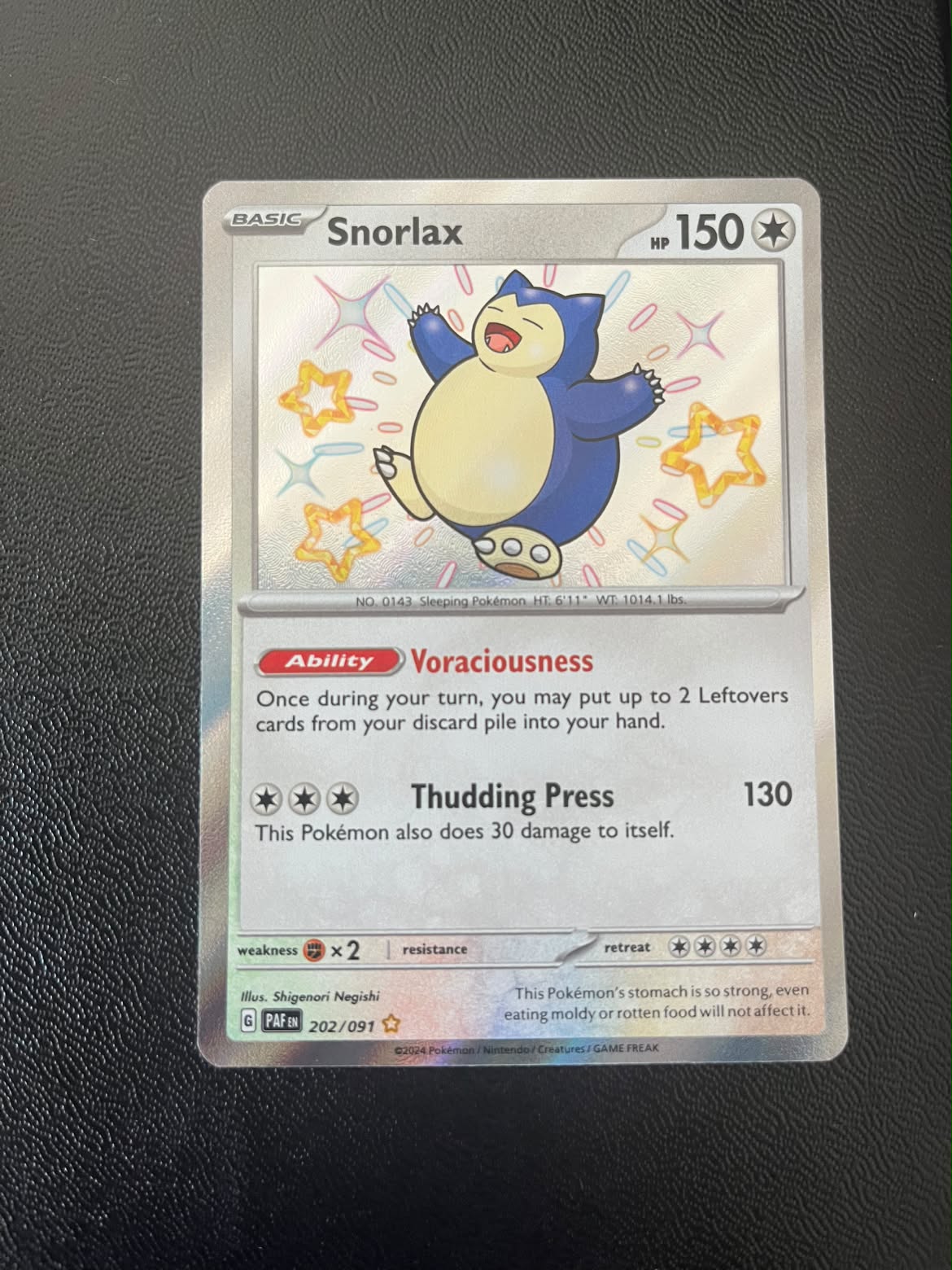 Snorlax (PAF 202) Paldean Fates - Tjek Billeder