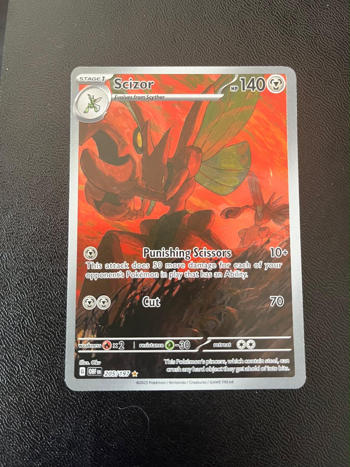Scizor (OBF 205) Obsidian Flames - Excellent- Tjek Billeder