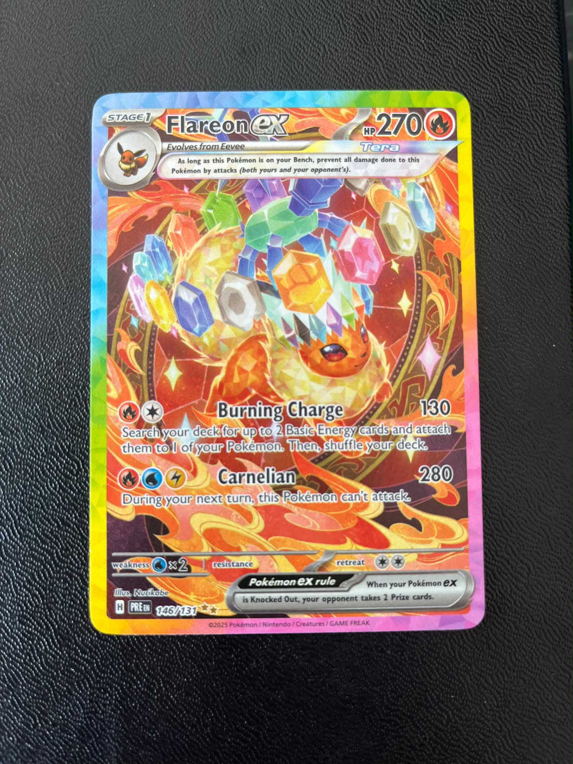Flareon ex Prismatic Evolutions 146 (Se billeder af det konkrete kort)