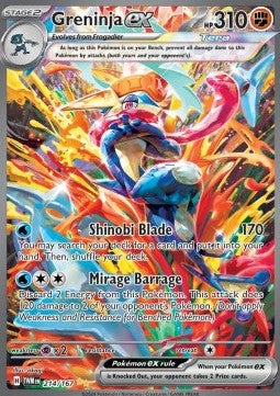 Greninja ex 214 Twilight Masquerade - Near Mint (Se billeder af det konkrete kort)