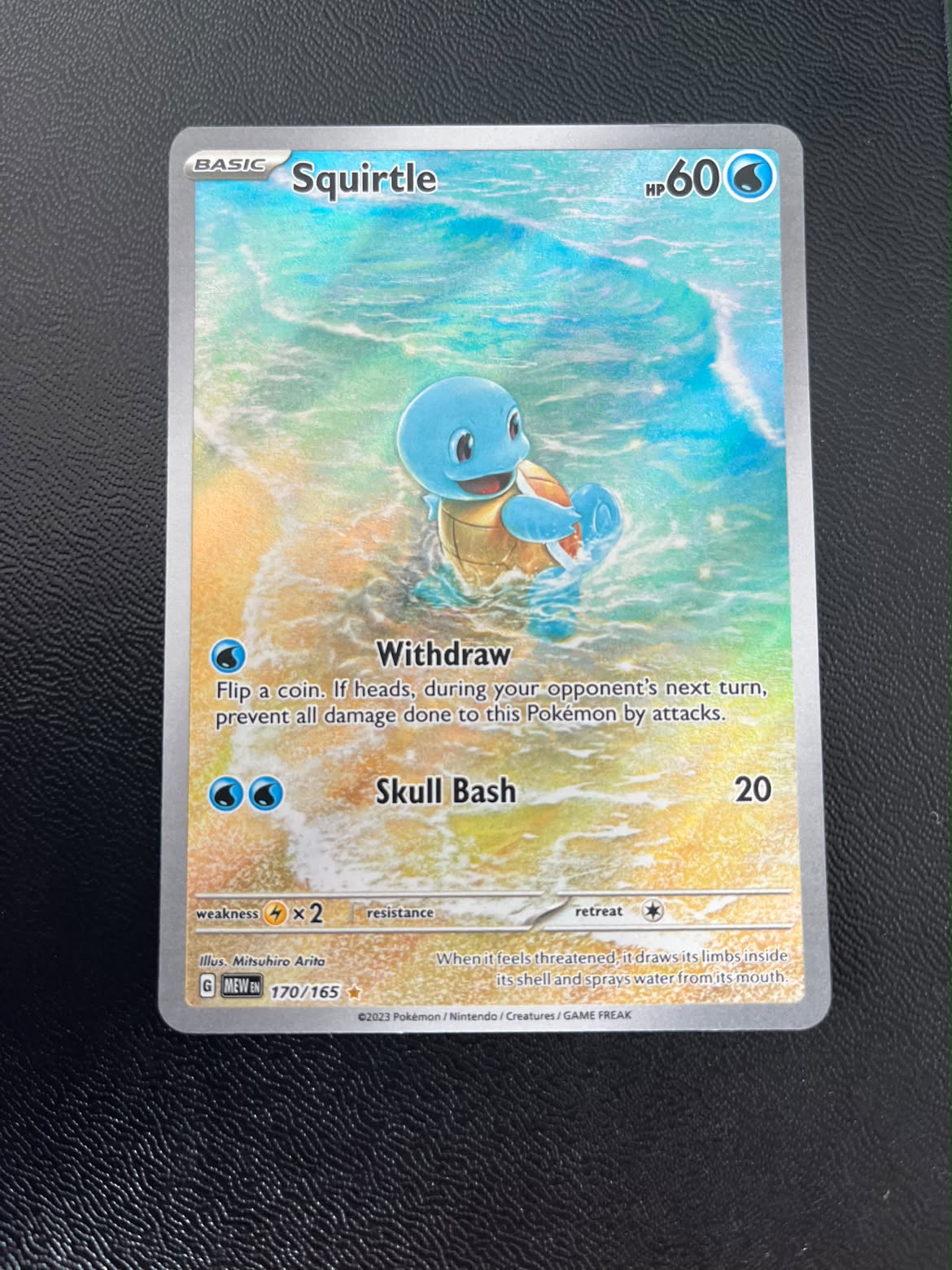 Squirtle 170/165 151 - Illustration Rare - Near Mint (Se billeder af det konkrete kort)