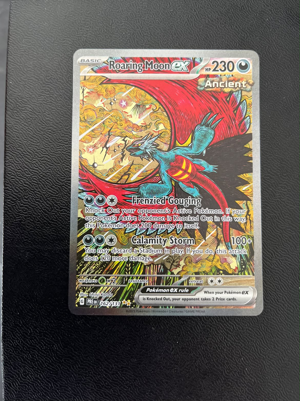 Roaring Moon ex Prismatic Evolutions 162 (Se billeder af det konkrete kort)