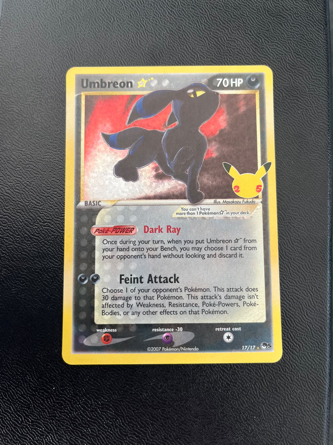 Umbreon Gold Star POP5 17 Celebrations - Near Mint (Se billeder af det konkrete kort)
