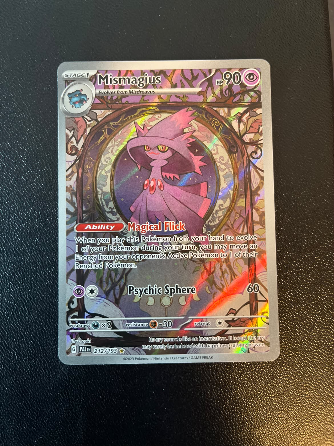 Mismagius 212 Paldea Evolved - Excellent (Se billeder af det konkrete kort)