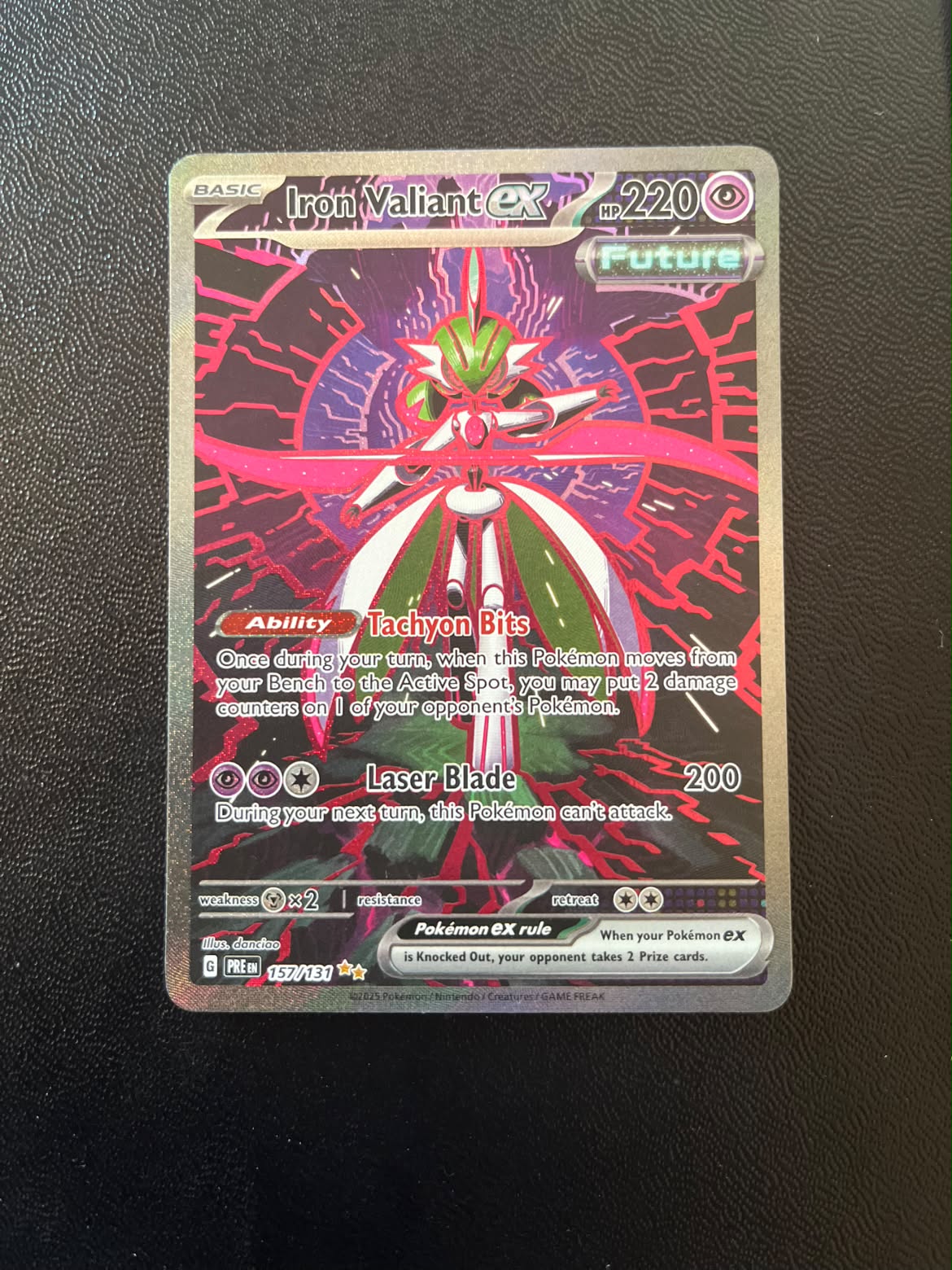 Iron Valiant ex Prismatic Evolutions 157 (Se billeder af det konkrete kort)